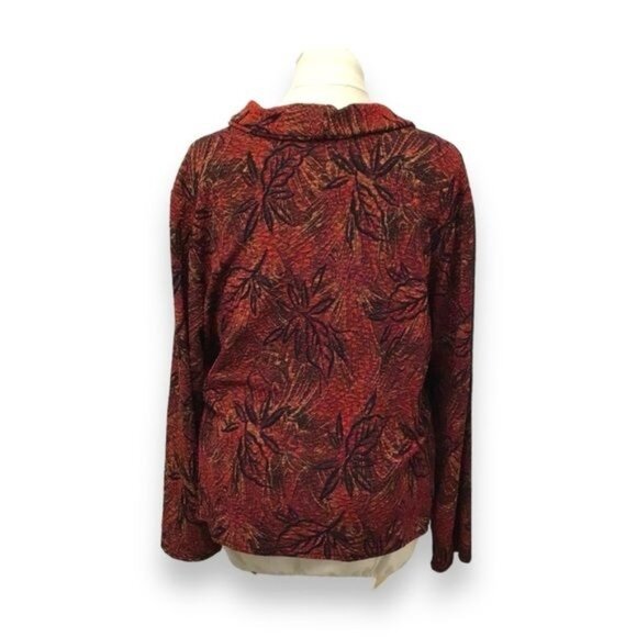 Carducci Vintage Women’s Long Sleeve Cowl Neck Sweater, Orange, size 3X - Picture 3 of 8